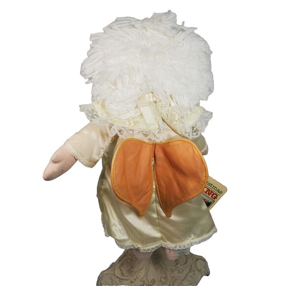 Vintage 1984 Hallmark "Stuffables" Christmas Angel Stocking Wings Satin Orig Tag - Picture 4 of 9